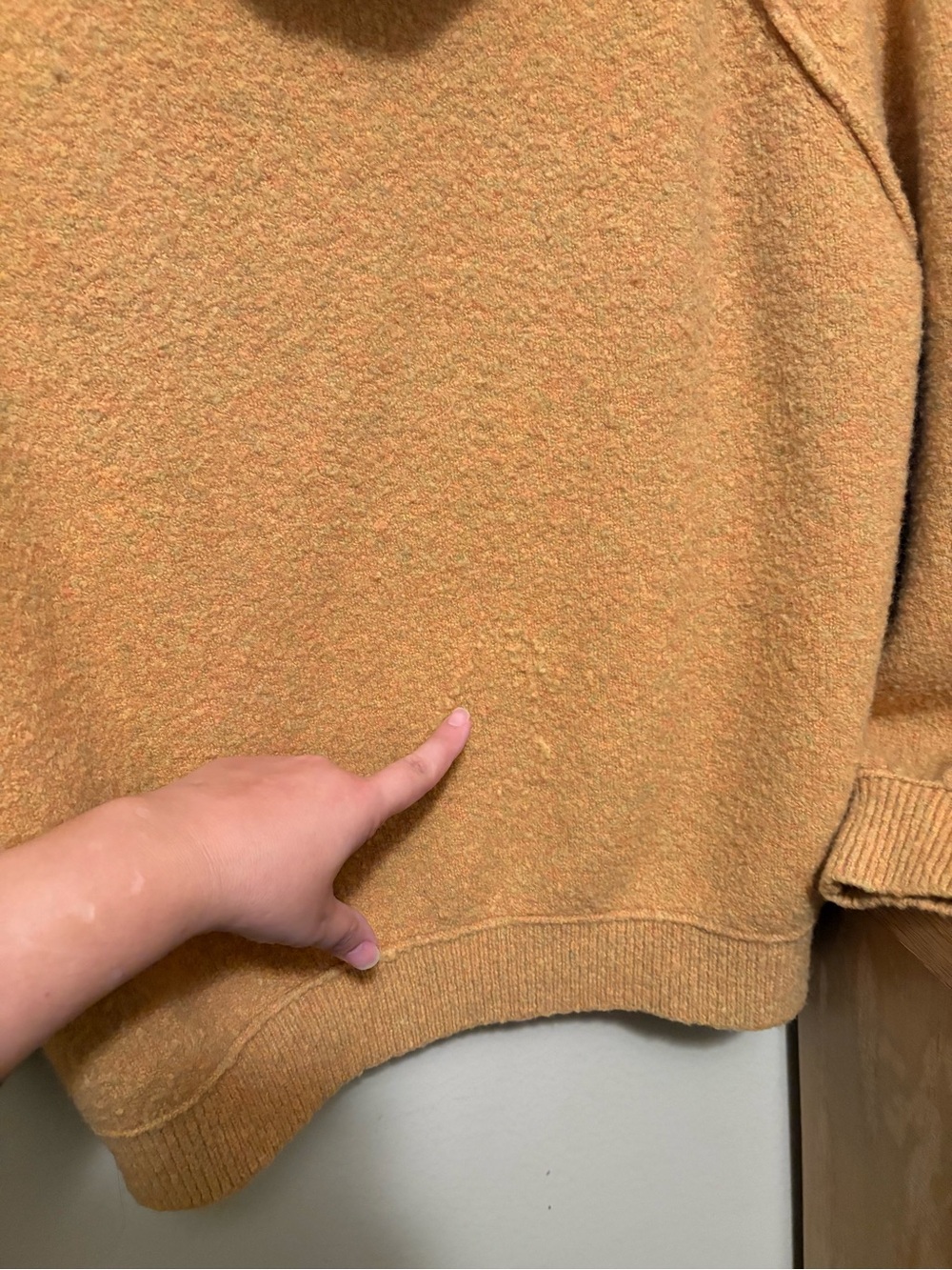 Free People Mustard Camel Cowl Neck Sweater - Picture 3 of 3